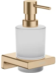 Дозатор жидкого мыла с держателем, шлифованная бронза Hansgrohe AddStoris 41745140