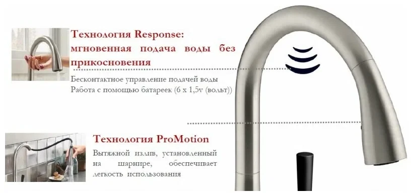 Смеситель для кухни, хром Jacob Delafon Malleco E562-CP