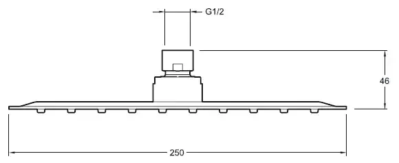 Верхний душ, хром Jacob Delafon Metro E26601-CP