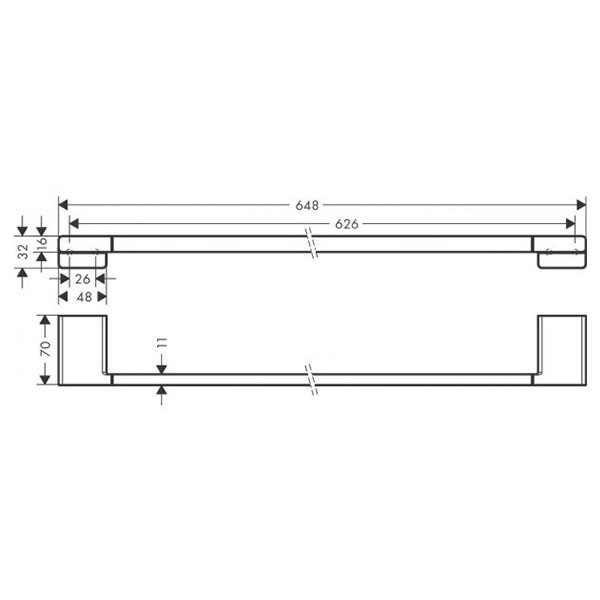 Держатель для полотенца, шлифованная бронза Hansgrohe Addstoris 41747140