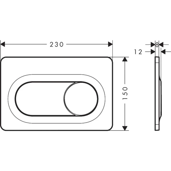 Панель смыва, черный Hansgrohe iFrame Original S 66002670