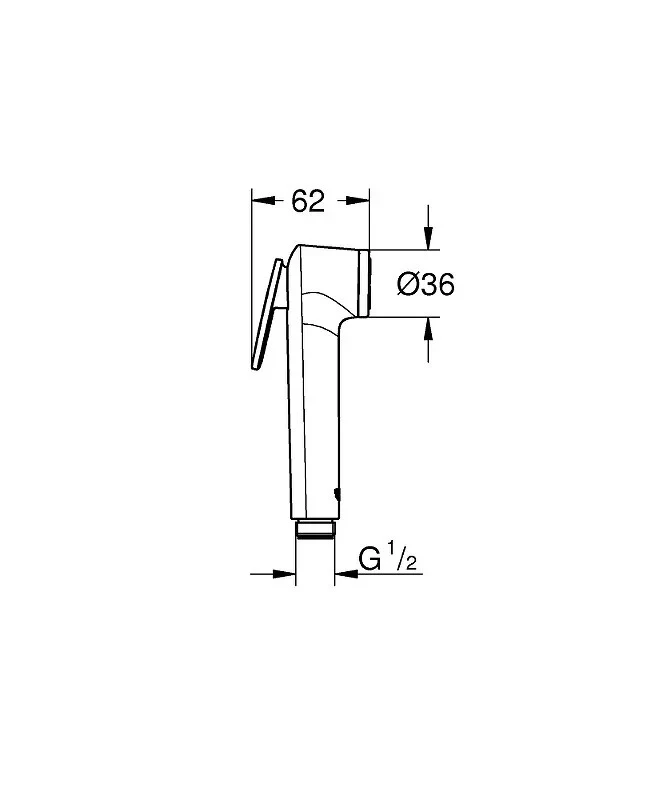 Гигиенический душ с нажимным клапаном, хром Grohe Tempesta-F Trigger Spray 30 27512001