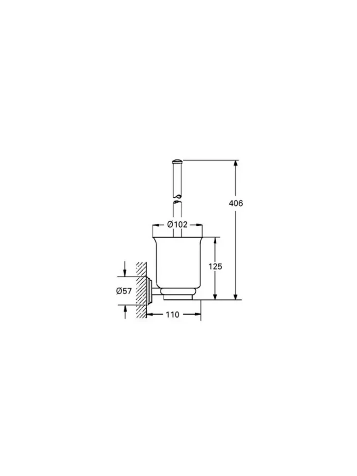 Туалетный ершик, комплект, хром/золото Grohe Sinfonia 40054IG0