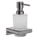 Дозатор жидкого мыла с держателем, шлифованный черный хром Hansgrohe AddStoris 41745340