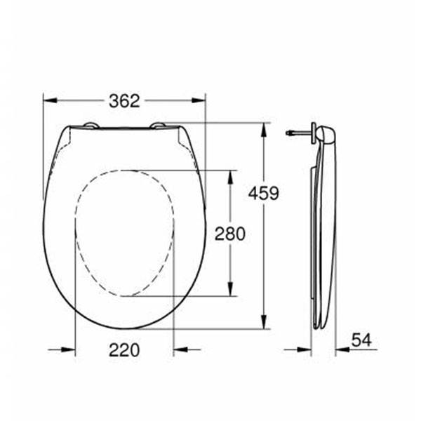 Сиденье для унитаза Grohe Bau Ceramic (без микролифта), альпин-белый (39492000)