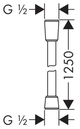 Душевой шланг 1250, бронза Hansgrohe Isiflex 28272140