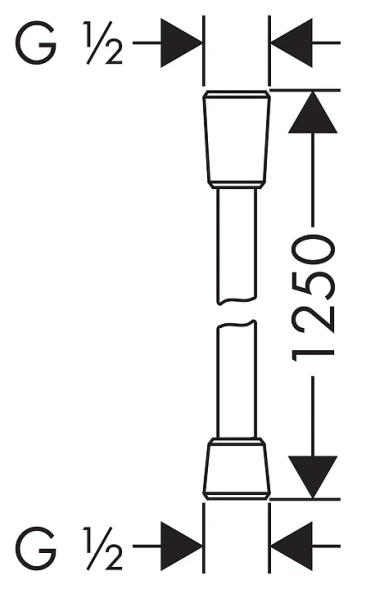 Душевой шланг 1250, бронза Hansgrohe Isiflex 28272140