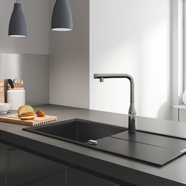 Мойка композитная GROHE K400, 1000 x 500 мм, черный гранит (31641AP0)