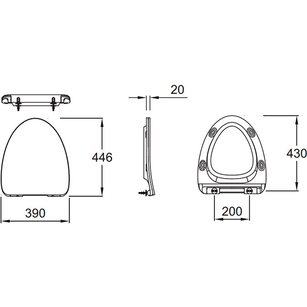 Крышка-сиденье для унитаза с микролифтом Jacob Delafon Nouvelle Vague E20069-00