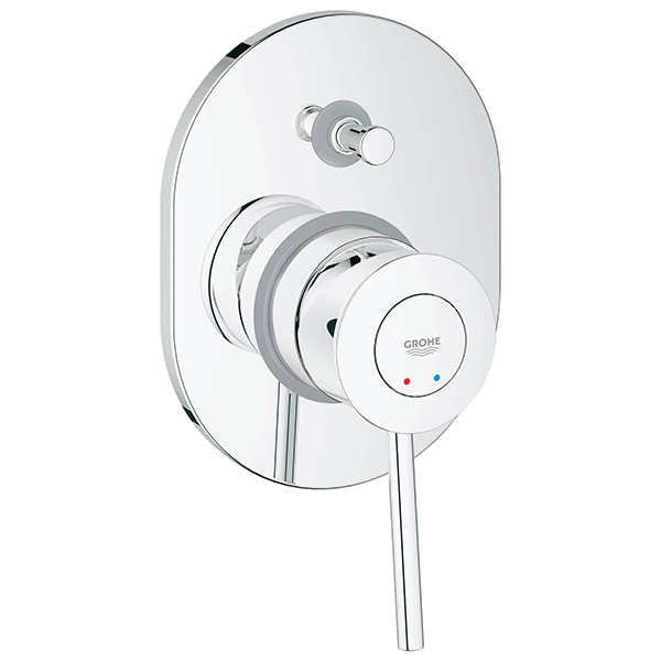 Смеситель для ванны со встраиваемым механизмом, хром Grohe BauClassic 29047000