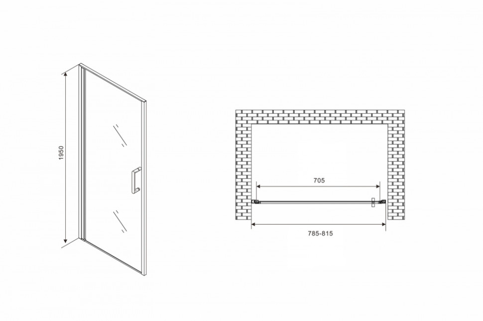 Душевая дверь ABBER Sonnenstrand AG04080M