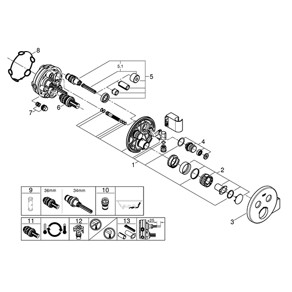 Душевая система GROHE Grohtherm SmartControl 34744000