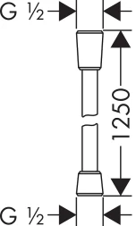 Душевой шланг 1250, золото Hansgrohe Isiflex 28272990