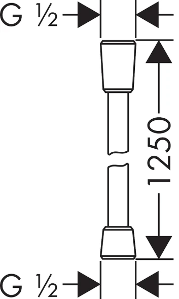 Душевой шланг 1250, золото Hansgrohe Isiflex 28272990
