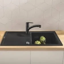 Смеситель для мойки GROHE Eurosmart однорычажный, матовый черный (303052431)