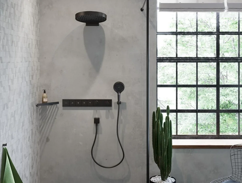Верхний душ 360, с настенным креплением, черный Hansgrohe Rainfinity 3jet 26234670