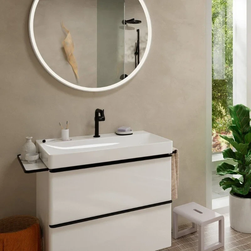 Смеситель для раковины 150, с донным клапаном, черный Hansgrohe Tecturis S 73340670