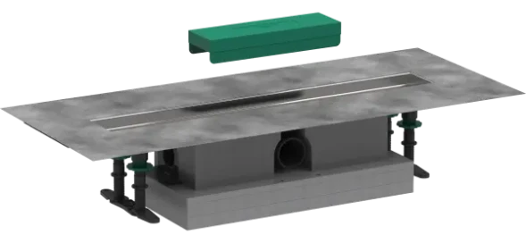 Трап линейный для пола 600, со скрытой монтажной частью Hansgrohe uBox Universal 56022180