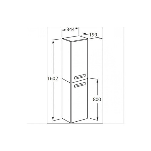 Шкаф-пенал 34, белый Roca Gap ZRU9302739