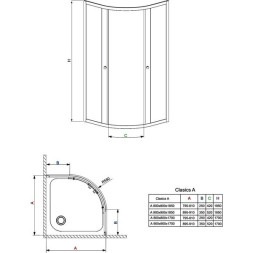 Душевая кабина 900х900х1700 Radaway Classic A 30001-01-01