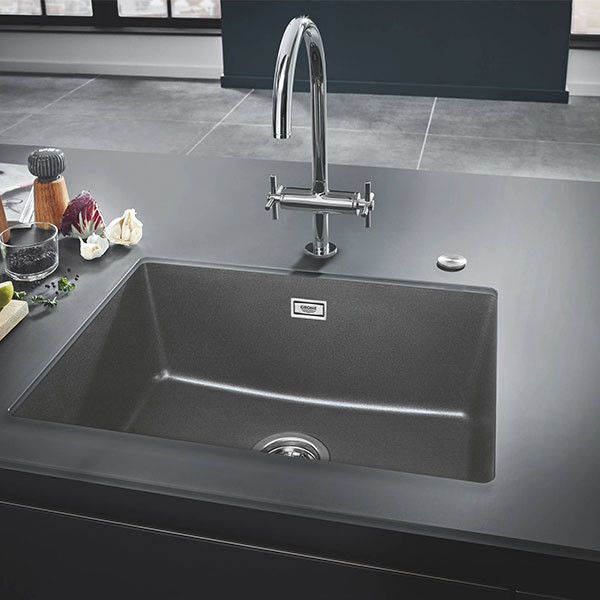Мойка K700, композитная, с 1 чашей, 610х460, серый гранит Grohe 31655AT0