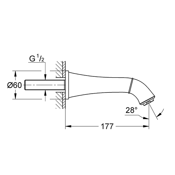 Излив для ванны Grohe Grandera 13341IG0