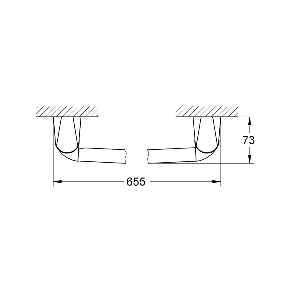 Держатель для банного полотенца 600, хром Grohe Chiara 40329000