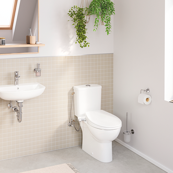 Туалетный ершик колба стеклянная Grohe Bau Cosmopolitan стекло / металл