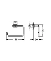 Кольцо-держатель для полотенца, хром Grohe Essentials Cube 40510001