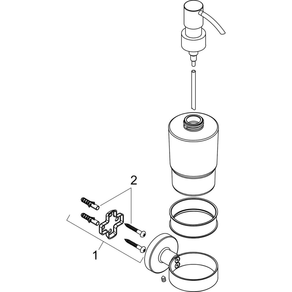 Гигиенический душ с держателем и шлангом 1250, хром Hansgrohe 29231000