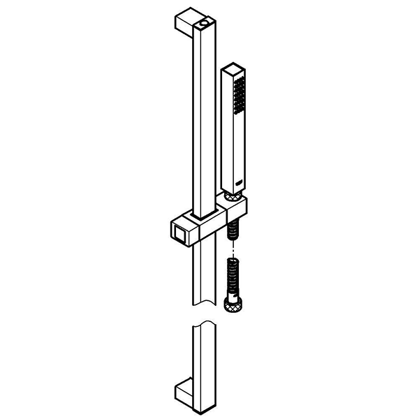 Душевой гарнитур 600, хром Grohe Euphoria Cube+Stick 27891000