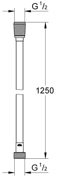 Душевой шланг 1250, черный Grohe Silverflex TwistStop 28362KF1