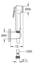 Гигиенический душ, темный графит Grohe Tempesta-F Trigger Spray 30 27513A01