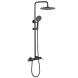 Душевая стойка ABBER Emotion AF8816BL с изливом, черный матовый