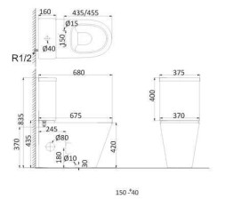 Creo УНИТАЗ-КОМПАКТ HDC623P Creo нано белый с сиденьем