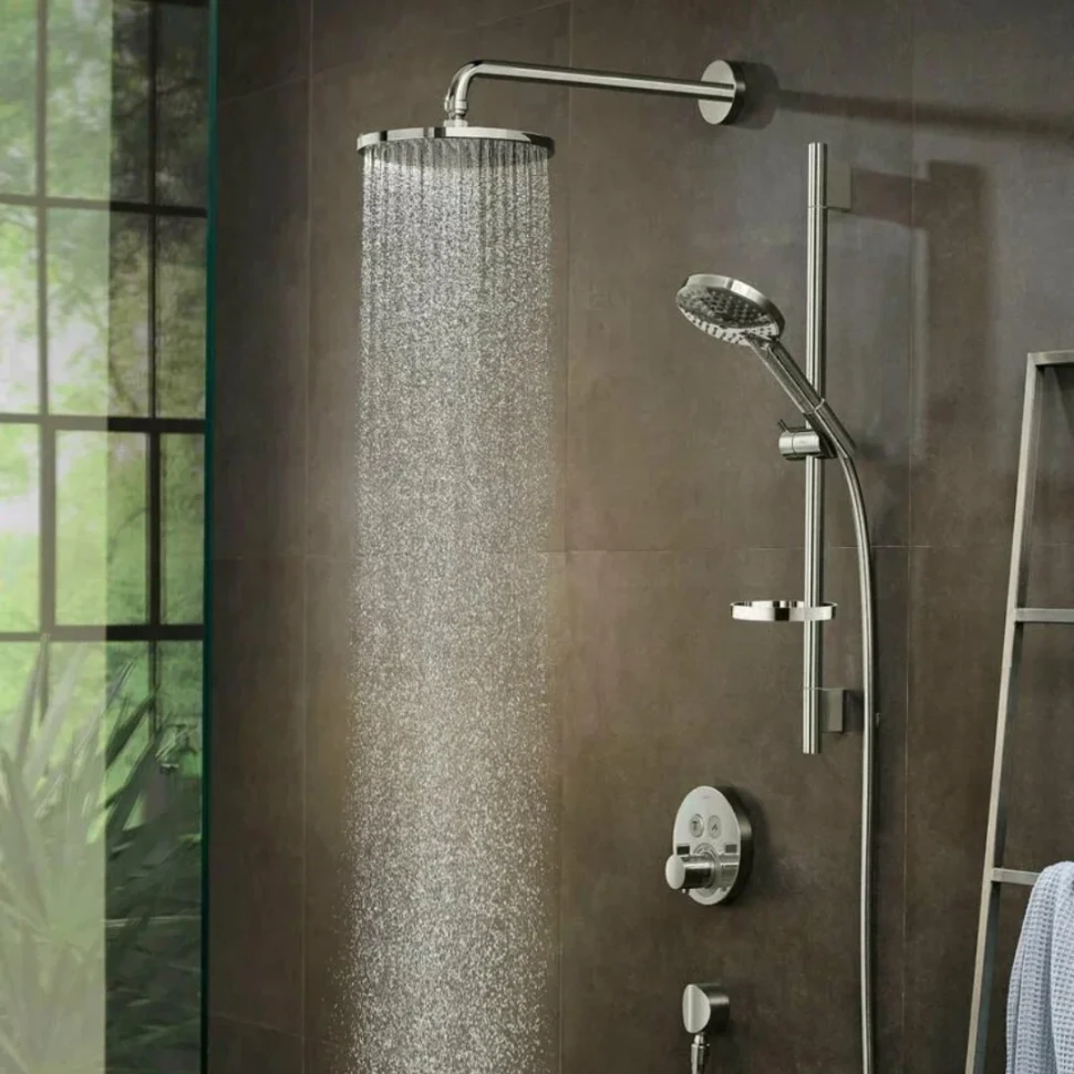 Подключение для душевого шланга, черный Hansgrohe FixFit 26453670