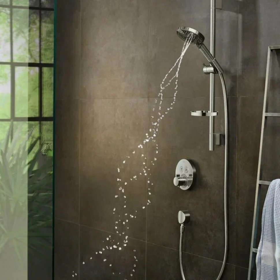 Подключение для душевого шланга, черный Hansgrohe FixFit 26453670