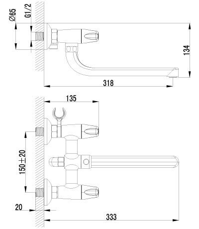 LEMARK Серия LOTUS. Смеситель для ванны  -  LM2702C
