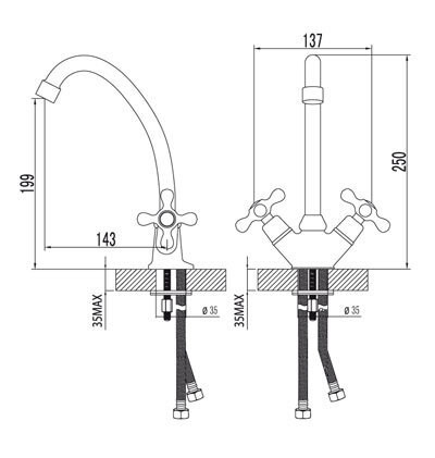 Смеситель для кухни LEMARK STANDARD - LM2104C