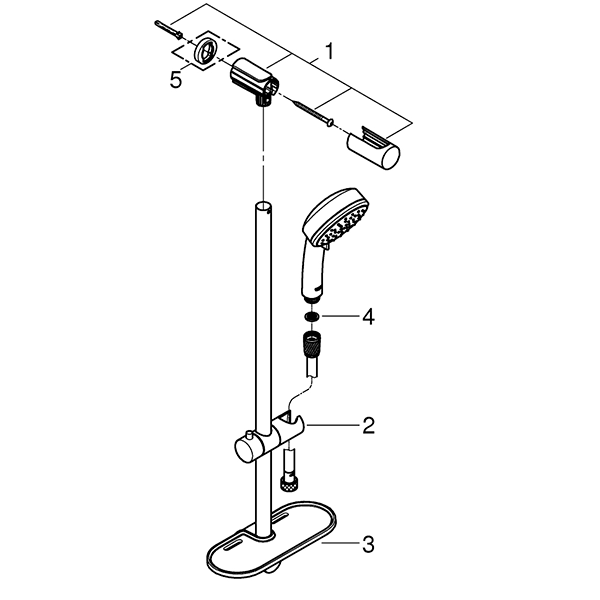 Душевой гарнитур, 2 вида струи, хром Grohe New Tempesta Cosmopolitan 100 27928002