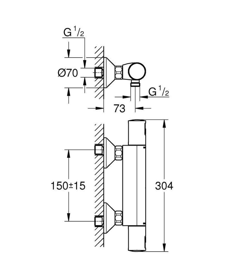 Термостат для душа GROHE Precision Start 34594000