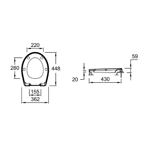 Крышка-сиденье для унитаза с микролифтом Jacob Delafon Patio E70021-00