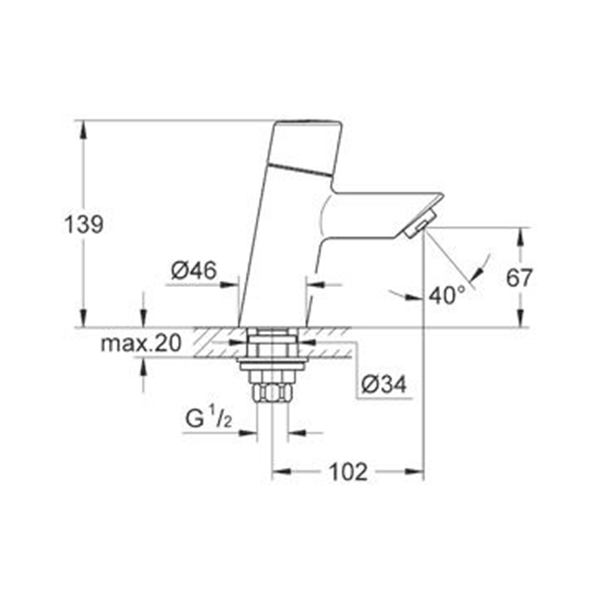 Смеситель для раковины, хром Grohe Concetto 32207000