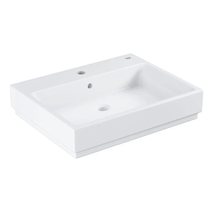 Раковина накладная 60, с крепежами, с переливом, альпин-белый Grohe Cube Ceramic 3947700H