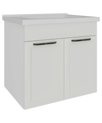 AVK2. Тумба навесная, 2 Ящика, 600, коллекция (Эрика, Cersanit Como, Белый снег, Молочный глянец)