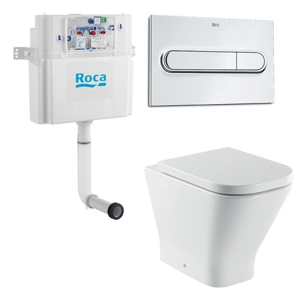 ROCA THE GAP ПРИСТАВНОЙ УНИТАЗ+БАЧОК+КНОПКА+СИД