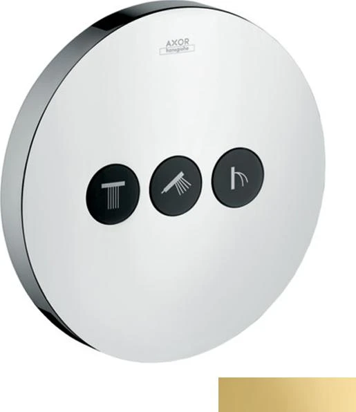 Переключатель потоков, встраиваемый, на 3 потребителя, золото Axor ShowerSelect 36727990