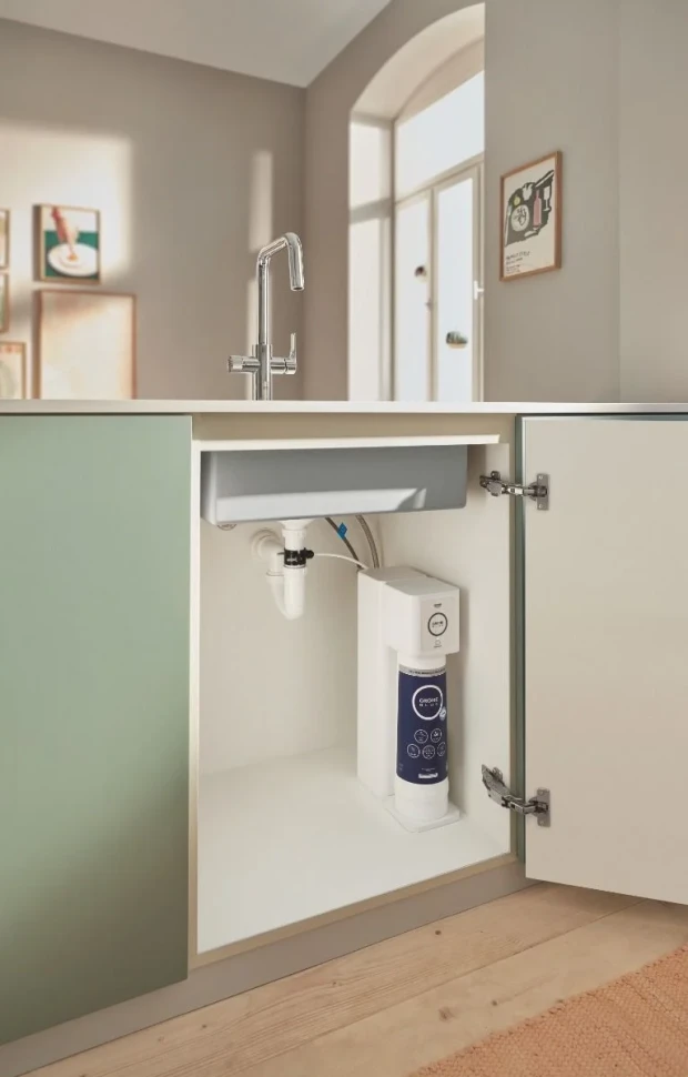 Смеситель для кухни, с возможностью подключения фильтра, хром Grohe Blue Pure BauCurve 30583000