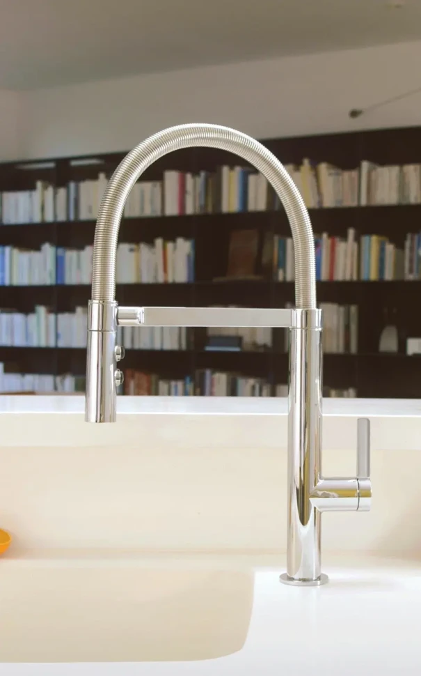 Смеситель для кухни, вытяжной излив, хром Jacob Delafon Spirale E23310-CP