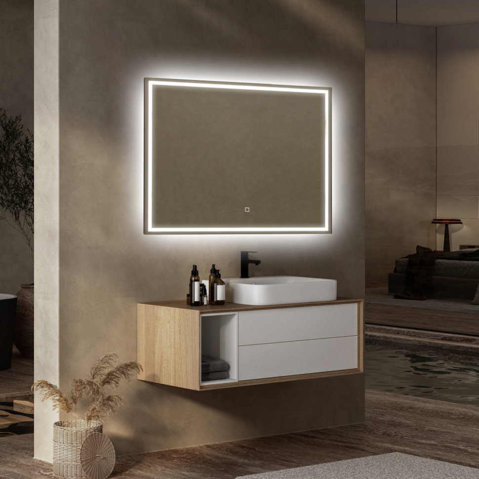 Зеркало ABBER See AG6115S-1.0 с подсветкой, сенсорный выключатель, диммер